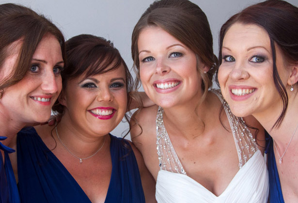 Bride and her bridesmaids   