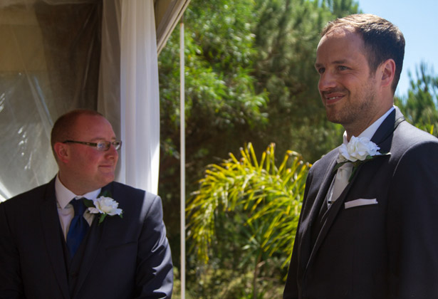 Groom waiting for his bride  