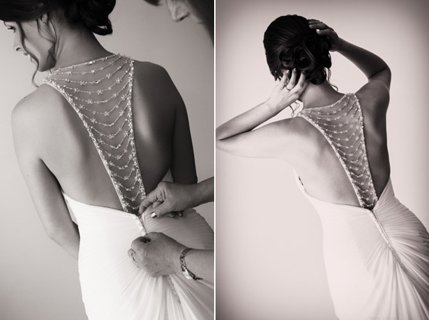 Detailed back wedding dress 