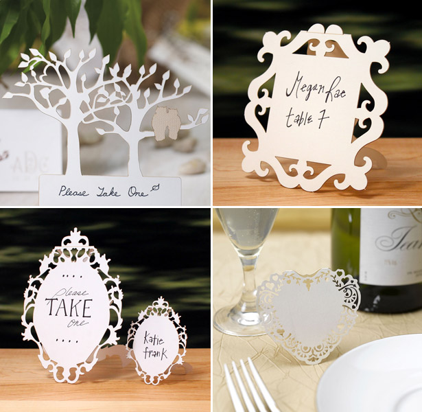 Inspiration mood board of ornate laser expressions wedding cards