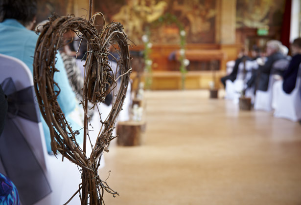 Rustic heart aisle decorations wedding