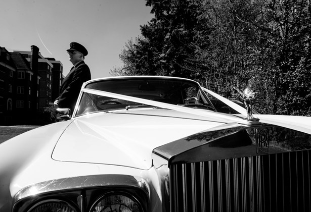 vintage wedding car