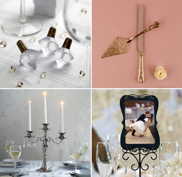 candles crystals frame wedding mood board