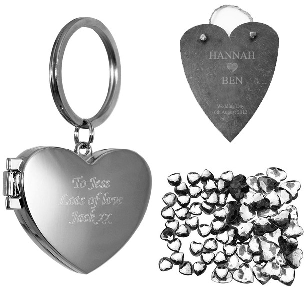 personalised valentines day gift heart key ring