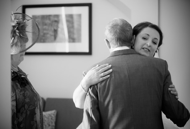 Bride with her father