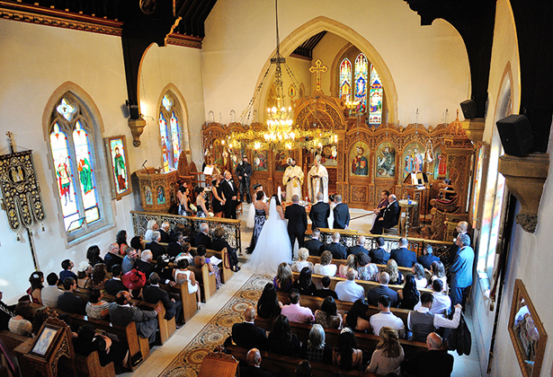 Ceremong at the Twelve Apostles Greek Orthodox Church