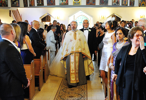  Bride walking down the asile