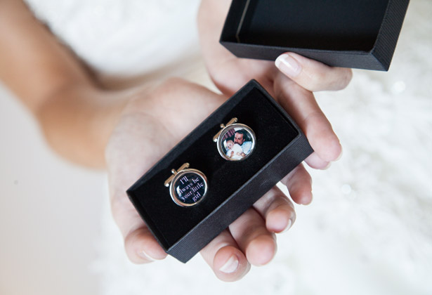 Personalised wedding cufflinks