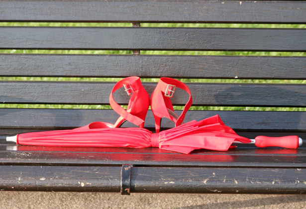 Red bridal shoes