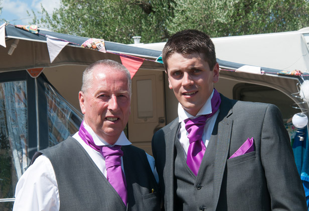 The Groom with his father