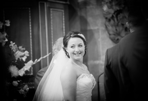 The bride at the alter