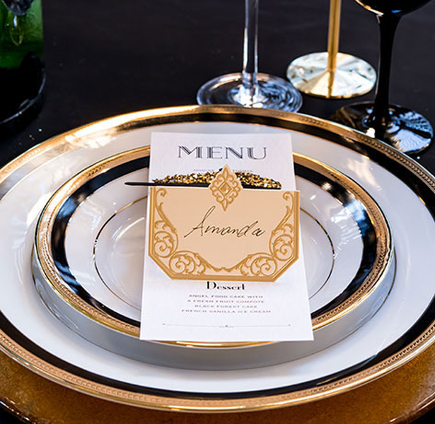 art deco place card