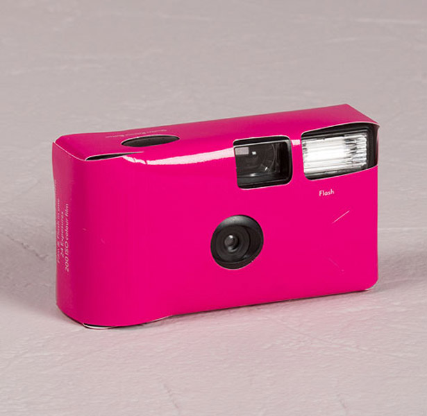 hot pink disposable camera