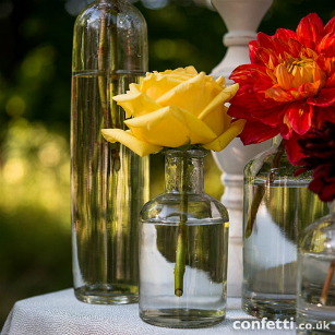 Rustic glass vases