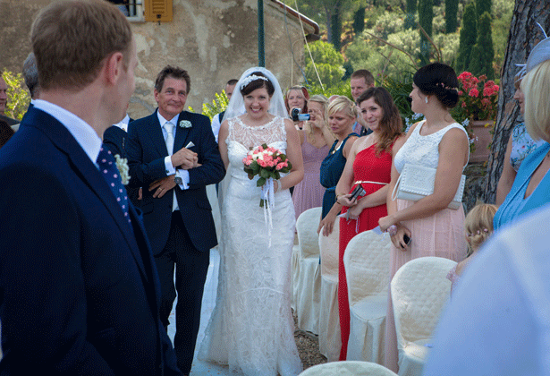 Bride with her father