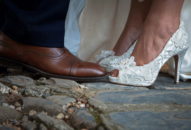 His and her wedding shoes 