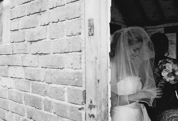 Bride waiting to make her entrance 