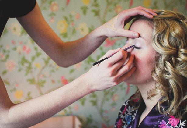 Bride getting ready