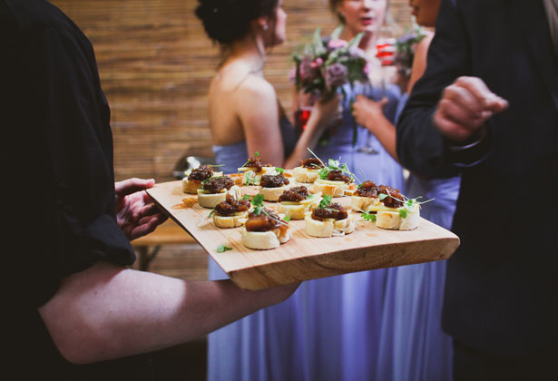 Canapés during the cocktail hour 