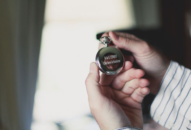 Personalised stop watch for the groom 