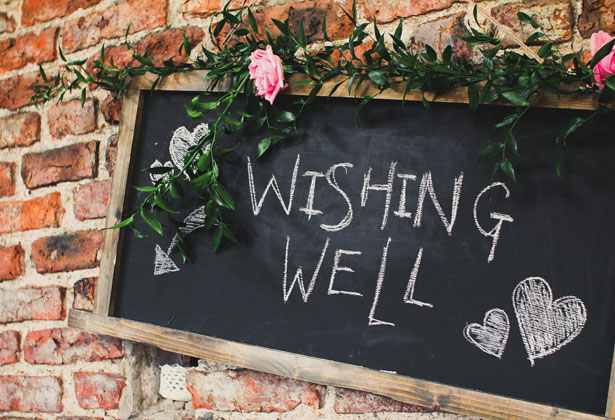 Wishing Well chalk board 