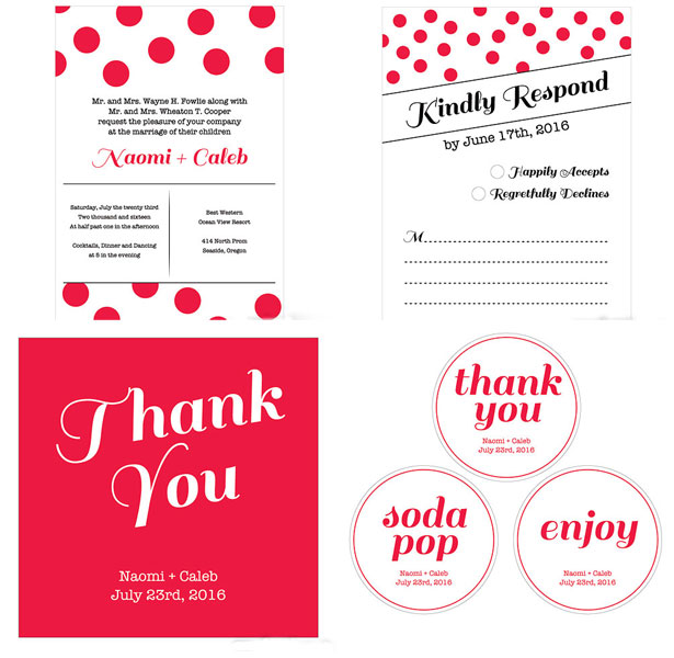 Candy Colourful wedding stationery