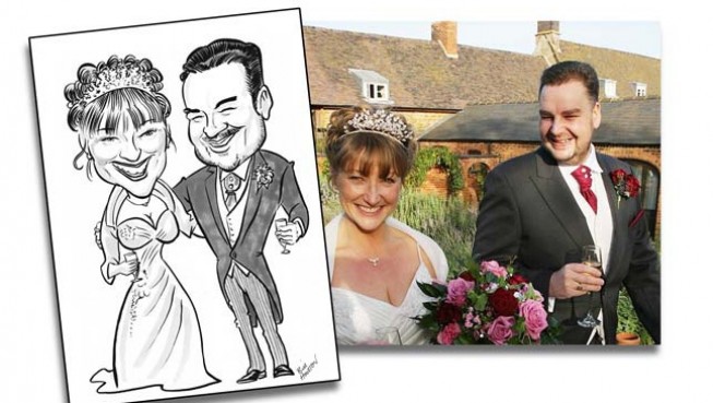 Bride and Groom Caricature