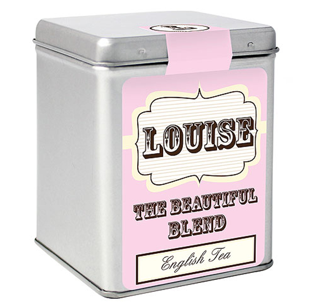 Personalised pink vintage tea and tin