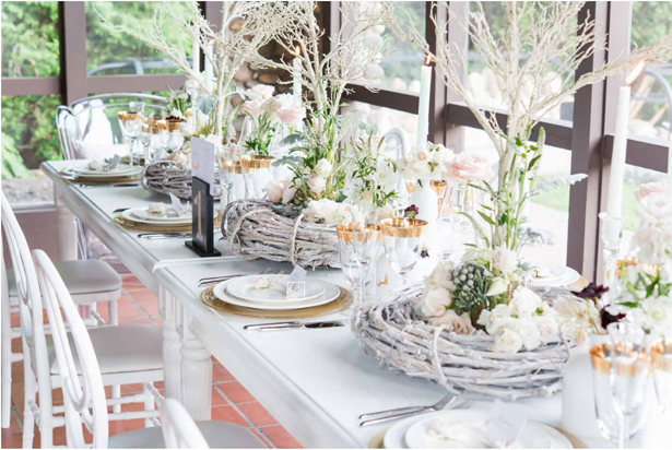 Woodland themed table setting