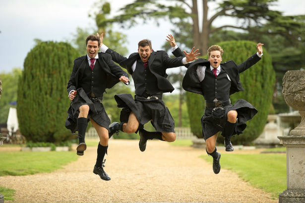 Cameron Ross menswear and kilts for the bridal party