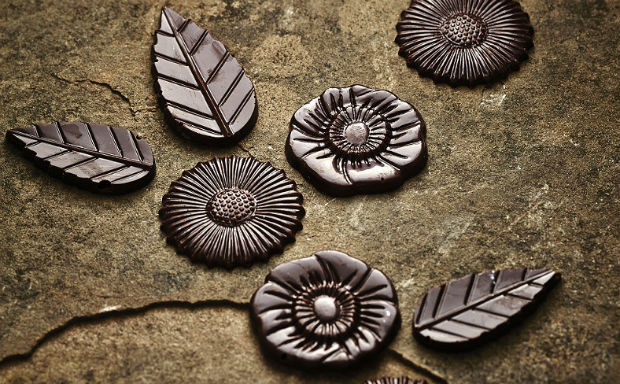 Chocolate flowers from moulds  by Lakeland