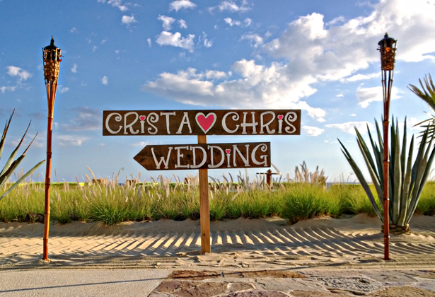 Crista and Chris wedding sign 