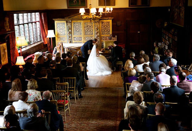 Wedding ceremony at Ramster Hall 