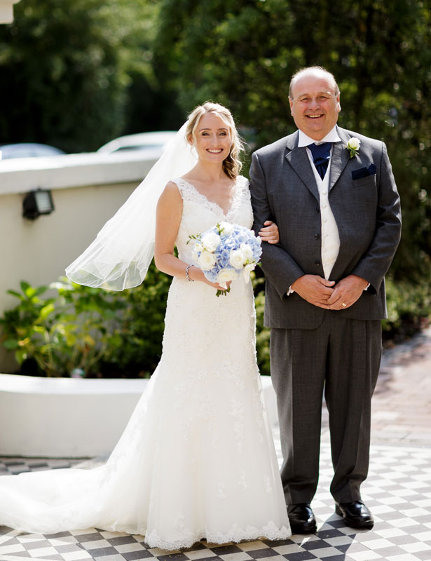 The bride with her father 