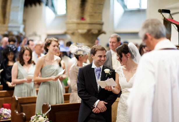 Bride and groom enjoying the ceremony 