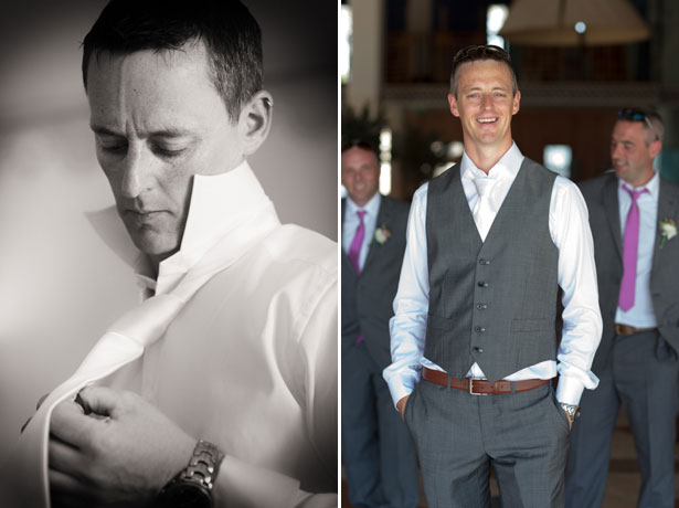 Groom in his Louis Copeland suit 