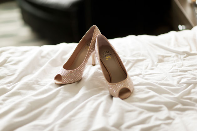 Nude peep toe Kurt Geiger shoes 