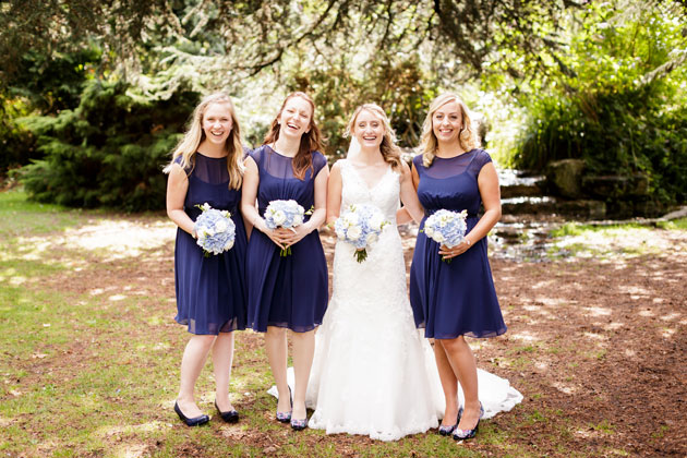 The bride with her bridesmaids by Douglas Fry Photography