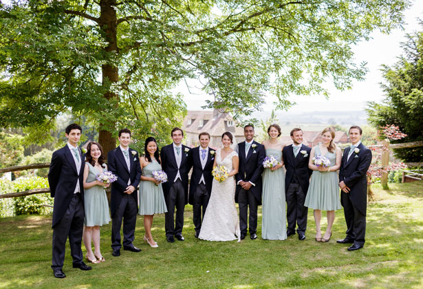 The newlyweds with their bridesmaids and groomsmen  by Douglas Fry Photography 