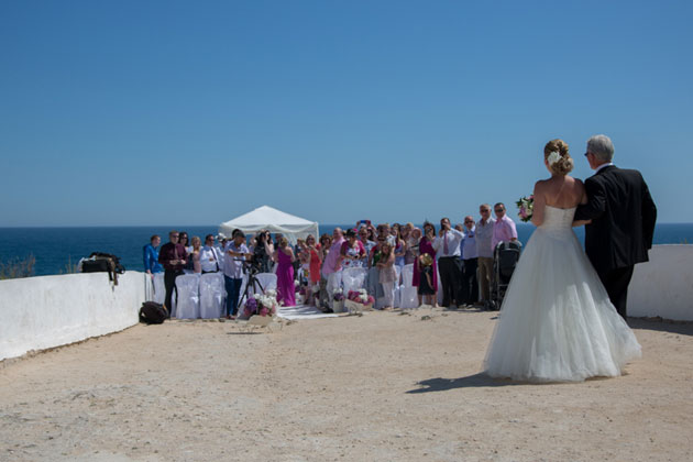 The bride and her father 