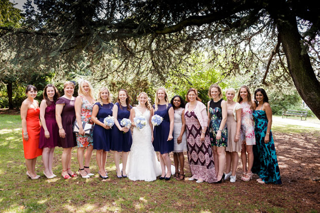 The bride with her friends 