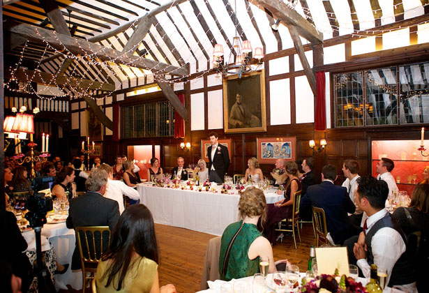 Guests enjoying the grooms speech 