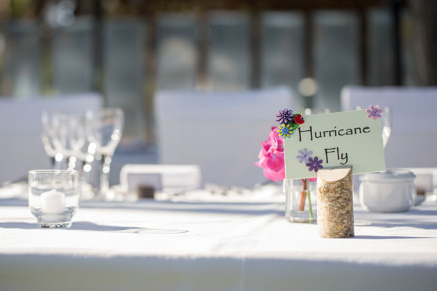 Small log place card holders 