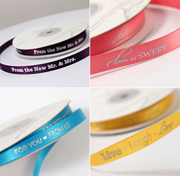 DIY Personalised Ribbons for Favours