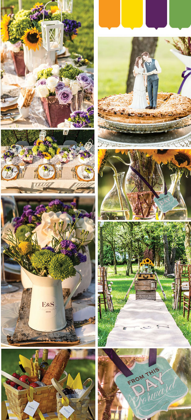 Sunflower yellow spring wedding inspiration