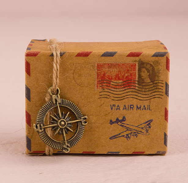 Vintage Inspired Airmail Favour Box