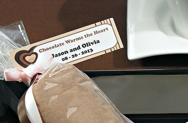 Personalised chocolate tag