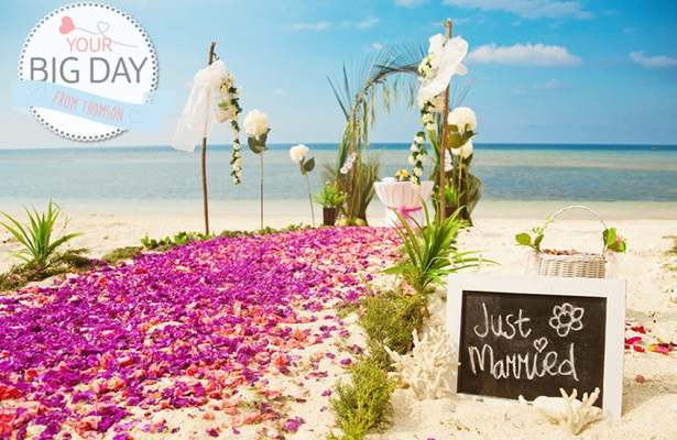 Tropical Beach wedding setting