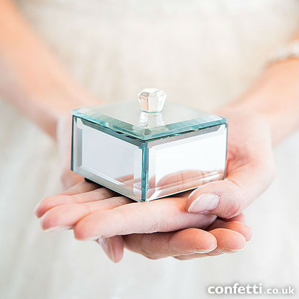 Mini mirrored keepsake box from Confetti Shop