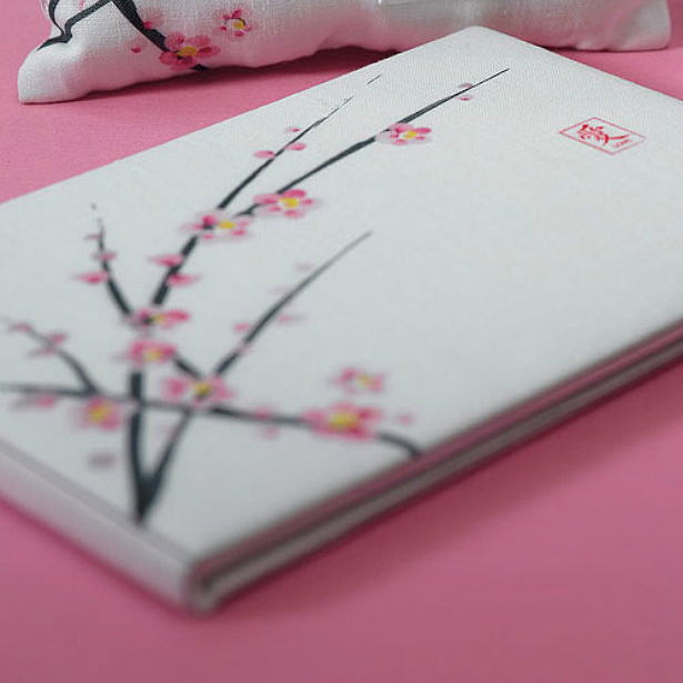 Cherry blossom guest book 